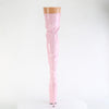 FLAMINGO-3000 - Plateau Overknee Stiefel - Rosa Lack von Pleaser – Ansicht 4