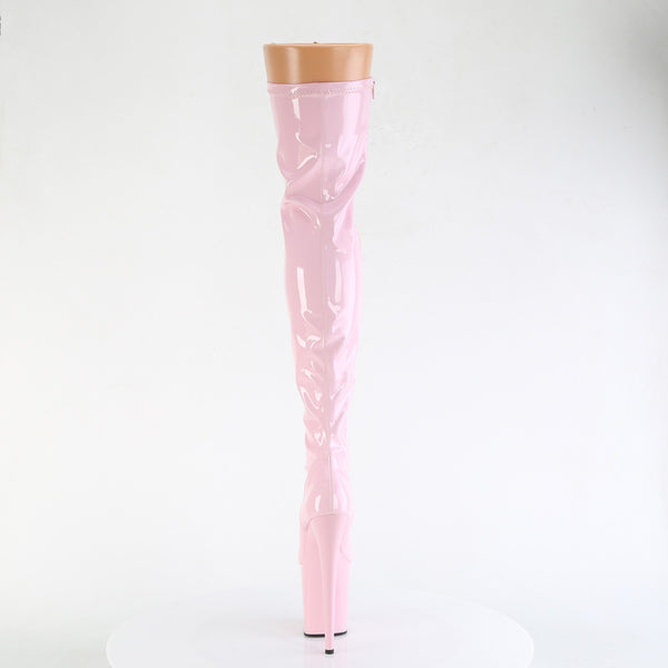 FLAMINGO-3000 - Plateau Overknee Stiefel - Rosa Lack von Pleaser – Ansicht 4