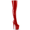 FLAMINGO-3000 Plateau Overknee Stiefel Rot Lack von Pleaser