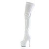 FLAMINGO-3000 - Plateau Overknee Stiefel - Weiß lack von Pleaser – Ansicht 3
