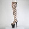 FLAMINGO-3008SP-BT Plateau Overknee Stiefel Snake von Pleaser – Ansicht 3