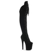 FLAMINGO-3014FS Plateau Overknee Stiefel Schwarz Netz von Pleaser