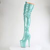 FLAMINGO-3020GP Plateau Overknee Stiefel türkis von Pleaser – Ansicht 3