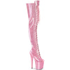 FLAMINGO-3020GP Overknee Stiefel Plateau rosa | Pleaser