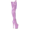 FLAMINGO-3020GP Plateau Overknee Stiefel Lila | Pleaser