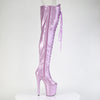 FLAMINGO-3021GP Plateau Overknee Stiefel Lila von Pleaser – Ansicht 5