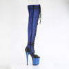 FLAMINGO-3027 Plateau Overknee Stiefel - Blau von Pleaser – Ansicht 5