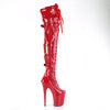 FLAMINGO-3028 Plateau Overknee Stiefel Rot Lack von Pleaser – Ansicht 5