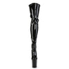 FLAMINGO-3063 Plateau Overknee Stiefel - Schwarz | Pleaser