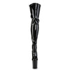 FLAMINGO-3063 Plateau Overknee Stiefel Schwarz Lack von Pleaser – Ansicht 2