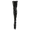FLAMINGO-3063 Plateau Overknee Stiefel Schwarz Lack von Pleaser – Ansicht 4