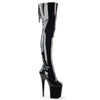FLAMINGO-3063 Plateau Overknee Stiefel - Schwarz | Pleaser