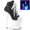 FLAMINGO-800SK-02 Plateau Stiefeletten Schwarz | Pleaser