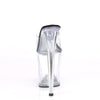 FLAMINGO-801 Plateau Pantoletten Schwarz/Transparent | Pleaser