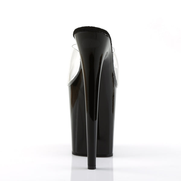 FLAMINGO-801 Plateau Pantoletten Schwarz Lack von Pleaser – Ansicht 4