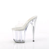 FLAMINGO-801 Plateau Pantoletten Transparent | Pleaser