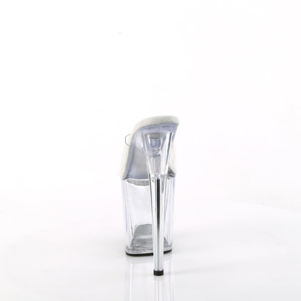 FLAMINGO-801 Plateau Pantoletten Transparent von Pleaser – Ansicht 4