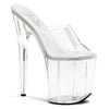 FLAMINGO-801 Plateau Pantoletten Transparent | Pleaser