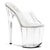FLAMINGO-801 Plateau Pantoletten Transparent | Pleaser