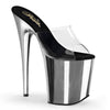 FLAMINGO-801 Plateau Pantoletten Chrom | Pleaser