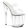 FLAMINGO-802 Plateau Pantoletten transparent | Pleaser