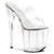 FLAMINGO-802 Plateau Pantoletten transparent | Pleaser