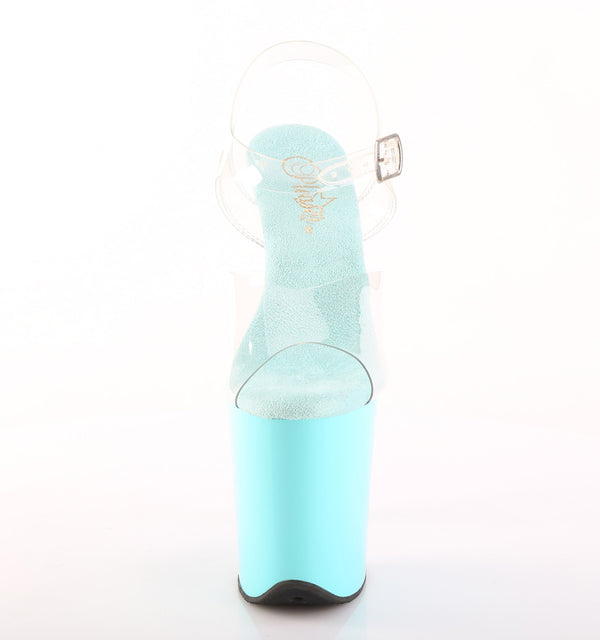 FLAMINGO-808 Plateau Sandaletten Türkis von Pleaser – Ansicht 2