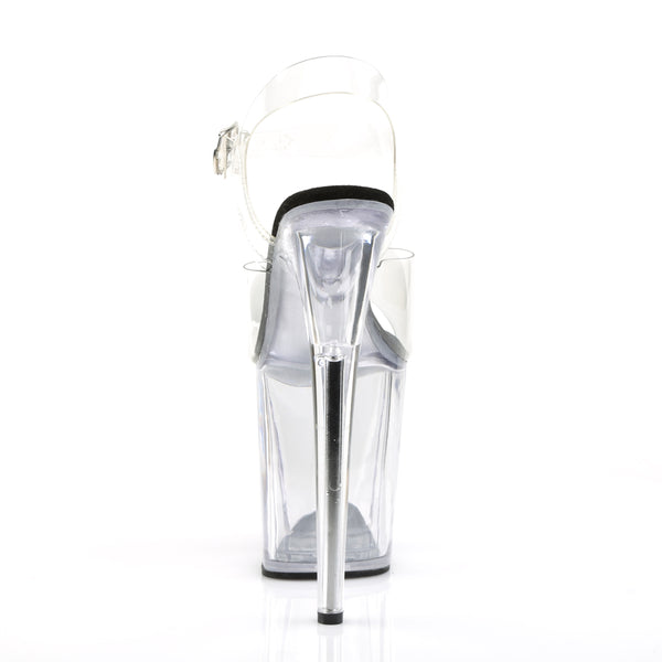 FLAMINGO-808 Plateau Sandaletten Transparent von Pleaser – Ansicht 4