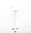 FLAMINGO-808 Plateau Sandaletten Weiß/ Rosé von Pleaser – Ansicht 4