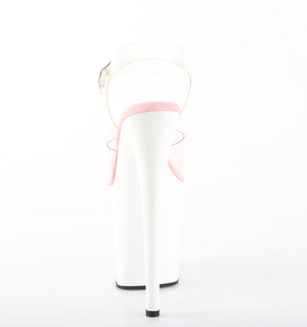 FLAMINGO-808 Plateau Sandaletten Weiß/ Rosé von Pleaser – Ansicht 4
