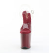FLAMINGO-808 Plateau Sandaletten Rot von Pleaser – Ansicht 2