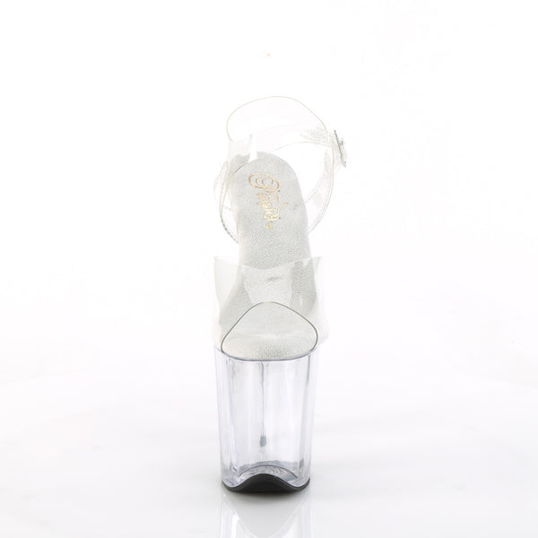 FLAMINGO-808 Plateau Sandaletten Transparent von Pleaser – Ansicht 2