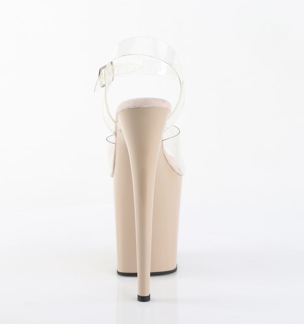 FLAMINGO-808 Plateau Sandaletten Beige von Pleaser – Ansicht 4