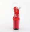 FLAMINGO-808 Plateau Sandaletten Rot von Pleaser – Ansicht 2