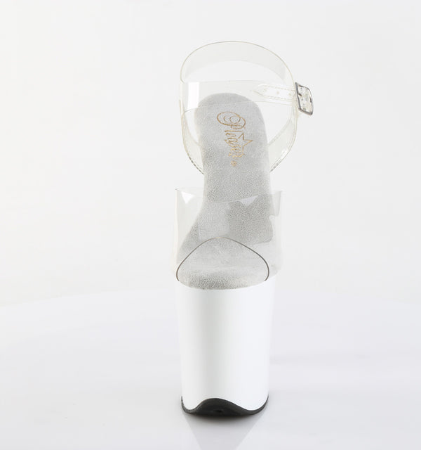 FLAMINGO-808 Plateau Sandaletten Weiß von Pleaser – Ansicht 2