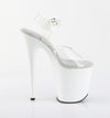 FLAMINGO-808 Plateau Sandaletten Weiß von Pleaser – Ansicht 5