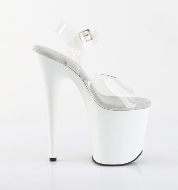 FLAMINGO-808 Plateau Sandaletten Weiß von Pleaser – Ansicht 5
