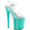 FLAMINGO-808 Plateau Sandaletten Türkis | Pleaser