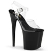 FLAMINGO-808 Plateau Sandaletten Schwarz | Pleaser
