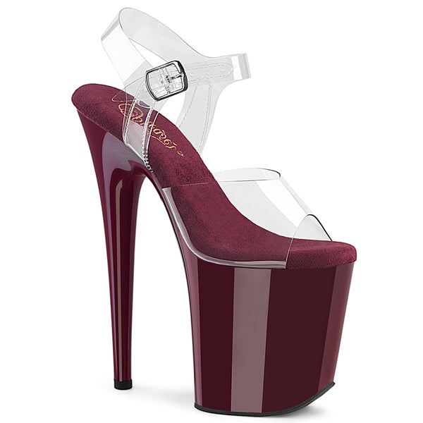FLAMINGO-808 Plateau Sandaletten Rot von Pleaser