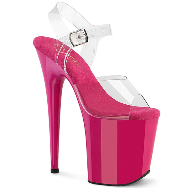 FLAMINGO-808 Plateau Sandaletten Rot von Pleaser