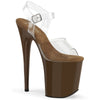 FLAMINGO-808 Plateau Sandaletten - Braun | Pleaser