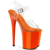 FLAMINGO-808 Plateau Sandaletten Orange | Pleaser