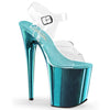 FLAMINGO-808 Plateau Sandaletten Türkis | Pleaser