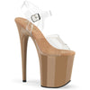 FLAMINGO-808 Plateau Sandaletten - Beige | Pleaser