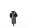 FLAMINGO-808FUR Plateau Sandaletten Schwarz Lack Kunstfell | Pleaser
