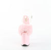 FLAMINGO-808FUR Plateau Sandaletten Rosa Lack Kunstfell | Pleaser
