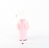 FLAMINGO-808FUR Plateau Sandaletten Rosa Lack Kunstfell | Pleaser