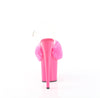 FLAMINGO-808FUR Plateau Sandaletten Pink Lack Kunstfell | Pleaser