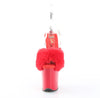 FLAMINGO-808FUR Plateau Sandaletten Rot Lack Kunstfell | Pleaser
